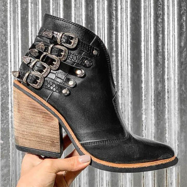 Daniela - Botines Tacón Grueso Urbanos